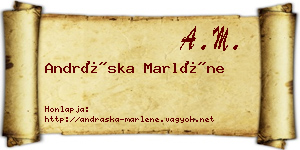 Andráska Marléne névjegykártya